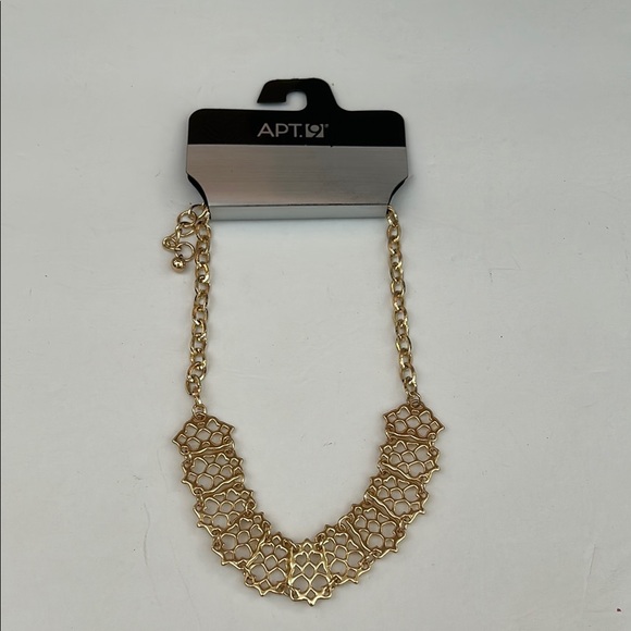 Apt. 9 Gold Filigree Necklace Statement Piece - Picture 2 of 4